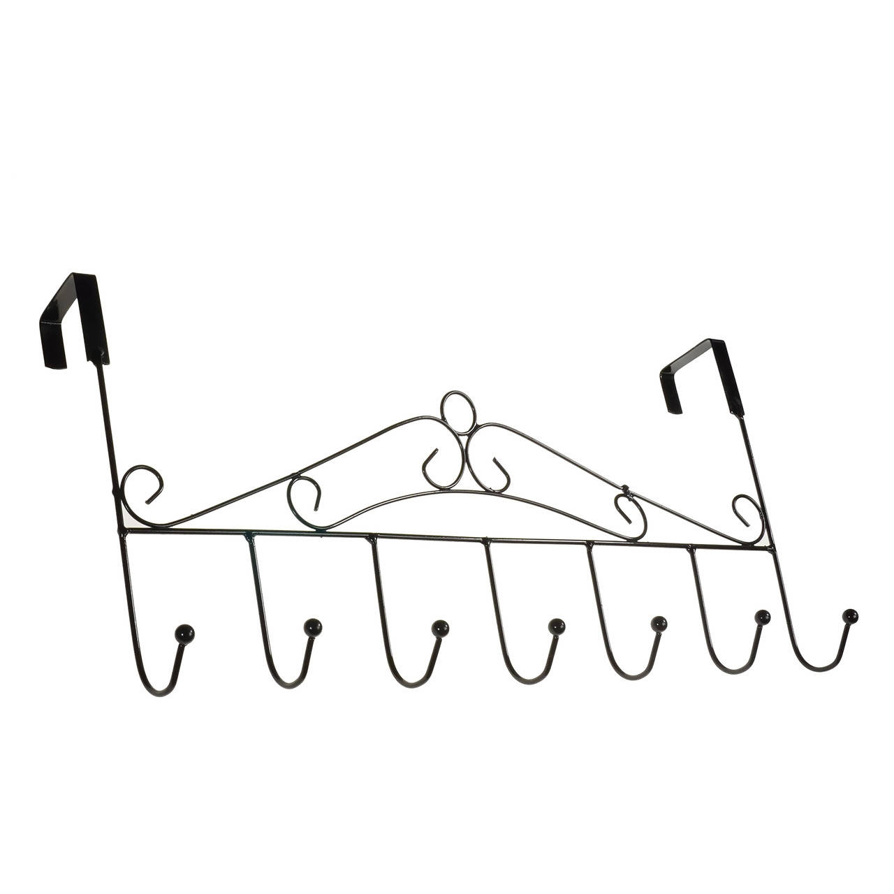 

Вешалка на дверь 7 крючков, Черный
