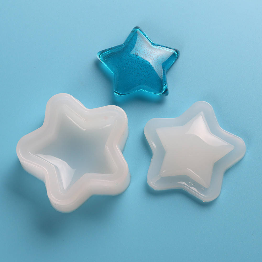 

Силиконовый молд, форма, Звезда выпуклая, Белый