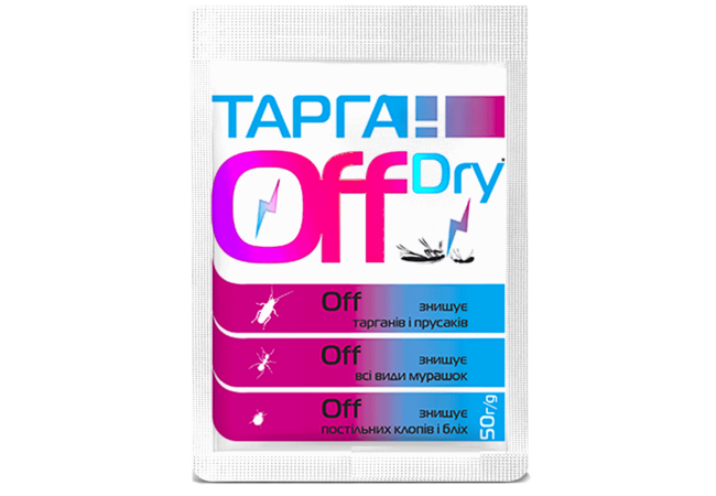 

Препарат от тараканов муравьев и клопов Тарган ОФФ 50 г Агромаг 1646