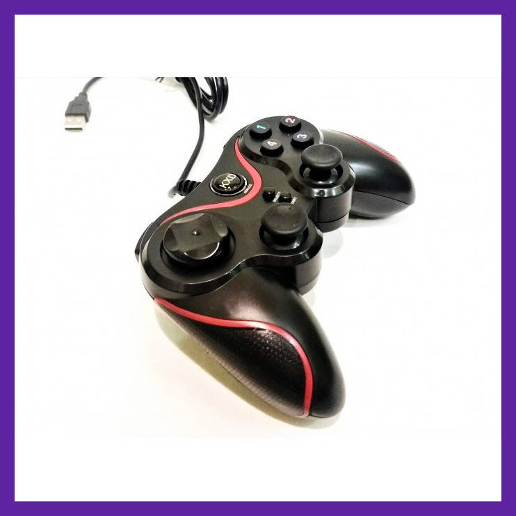 

Джойстик для ПК PC проводной вибро KXD-881S USB Чёрный игровой джойстик Электроника ПК,, Черный