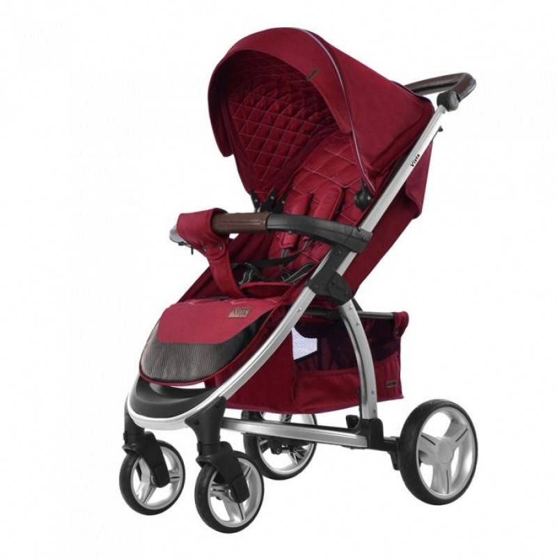 

Коляска прогулочная CARRELLO Vista CRL-8505 Ruby Red в льне +дождевик L, Красный
