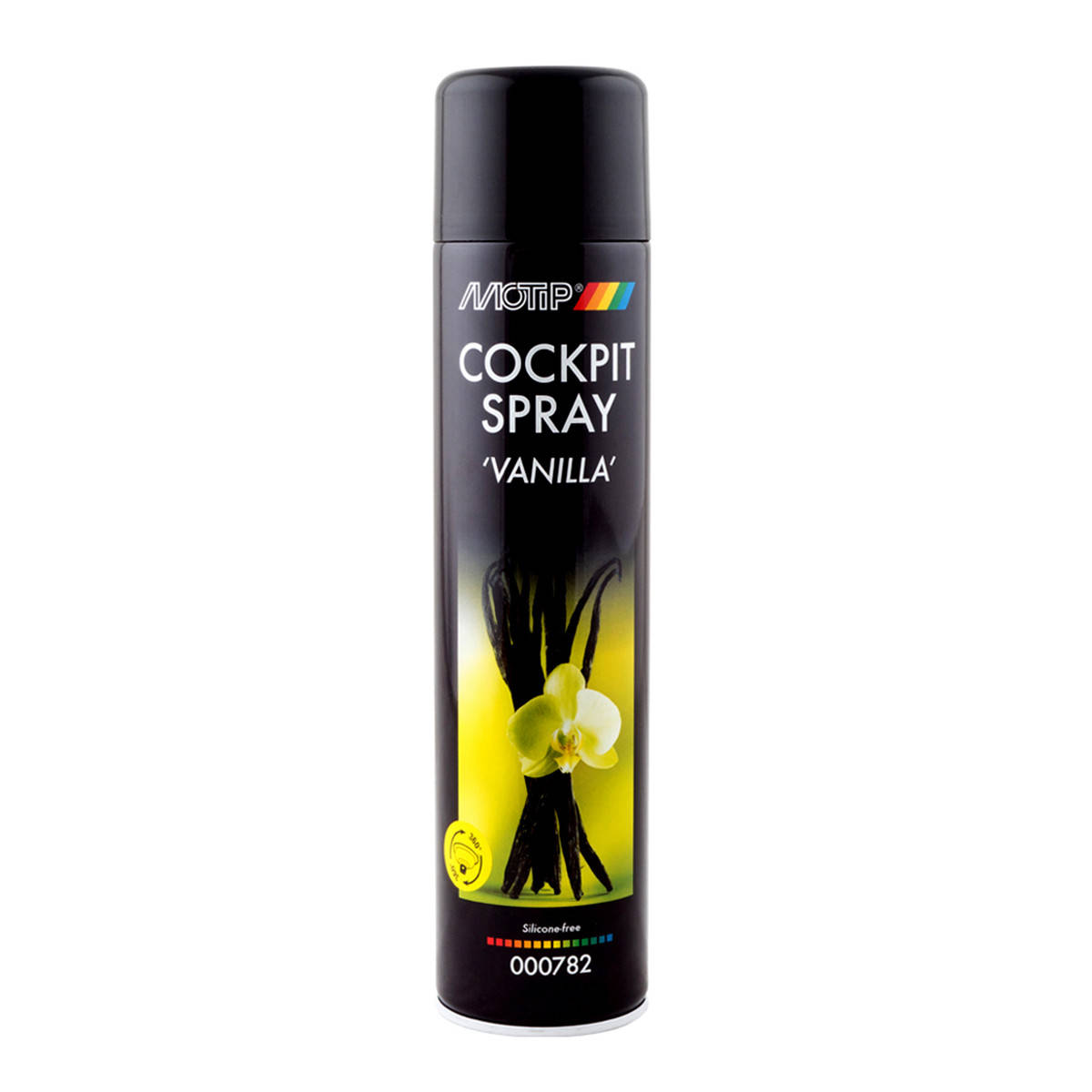 

Полироль пластика полу матовый Motip Black Line Cockpit Spray ваниль 600 мл (000782)