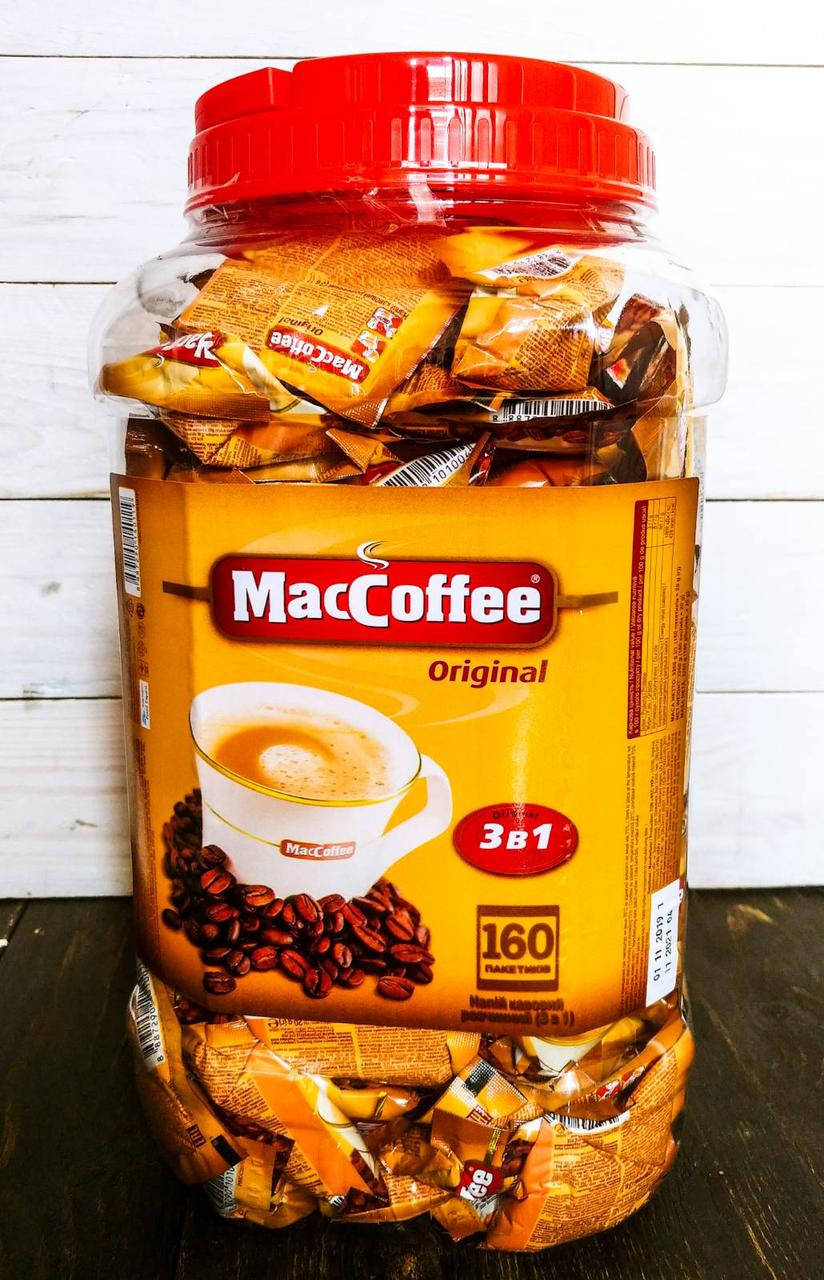 

Maccoffee Original кофейный напиток 3в1 160 штук (банка)