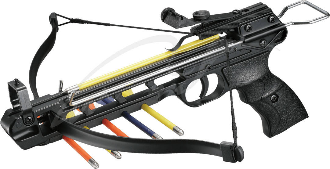 

Арбалет пистолетного типа Man Kung 50A2 (длина: 430мм, сила натяжения: 19кг), комплект, алюминий