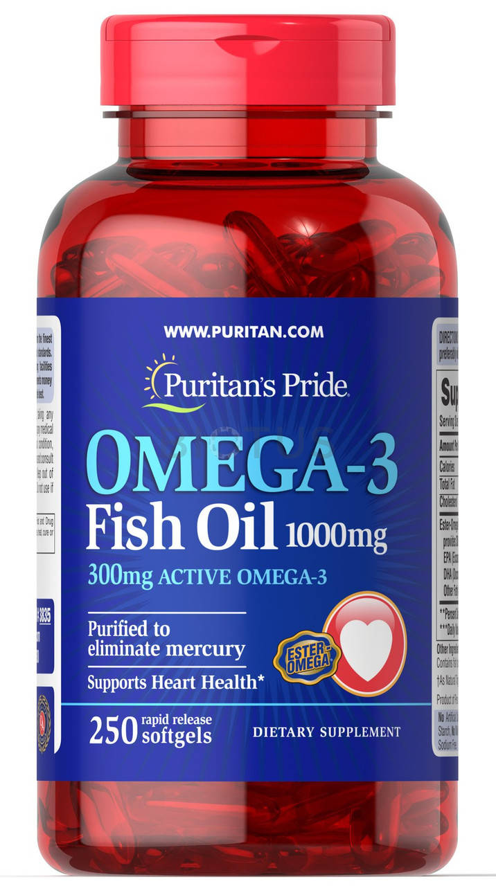 

Жирные кислоты омега-3 Puritan's Pride Omega-3 Fish Oil 1000 mg 250 капс.