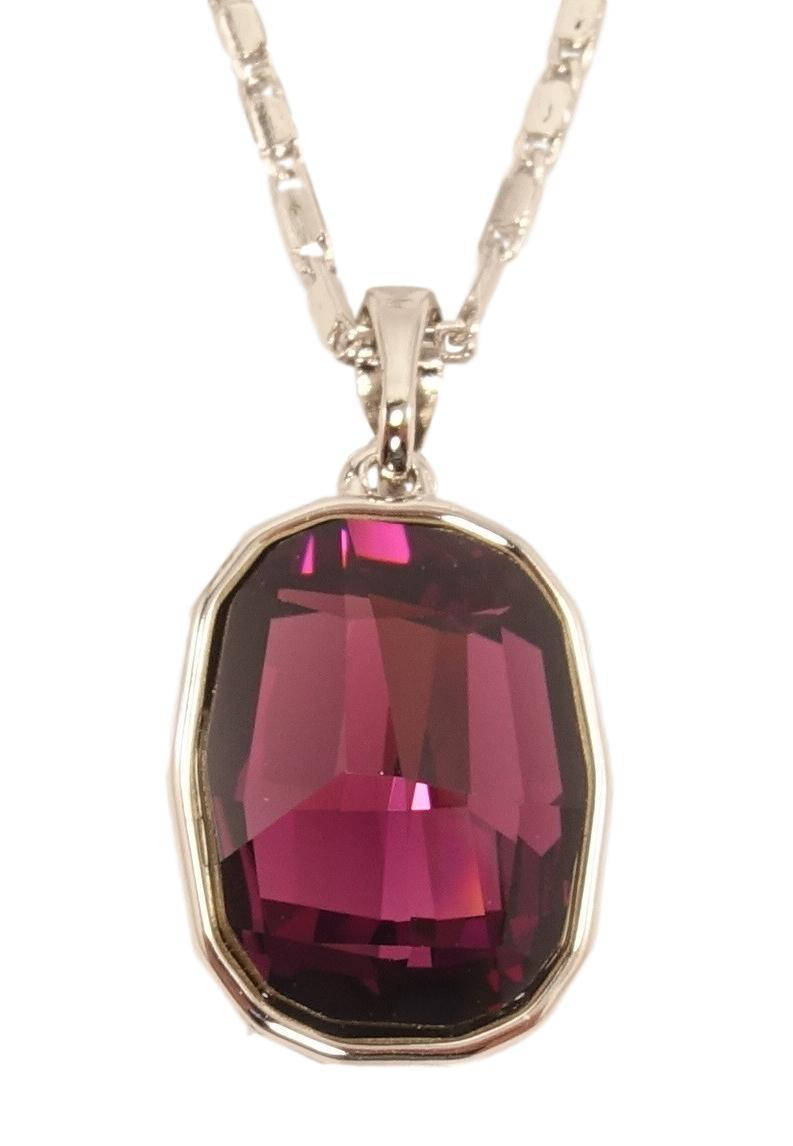 

Кулон Xuping Родий с кристаллами Swarovski на цепочке "Кристалл Amethyst" длина 39.5-45см