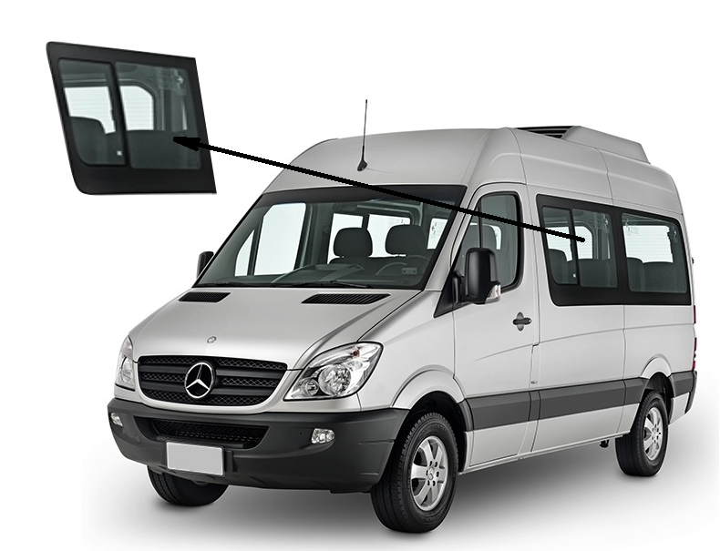 

Боковое стекло с форточкой переднее левое Mercedes Sprinter 2006-2018