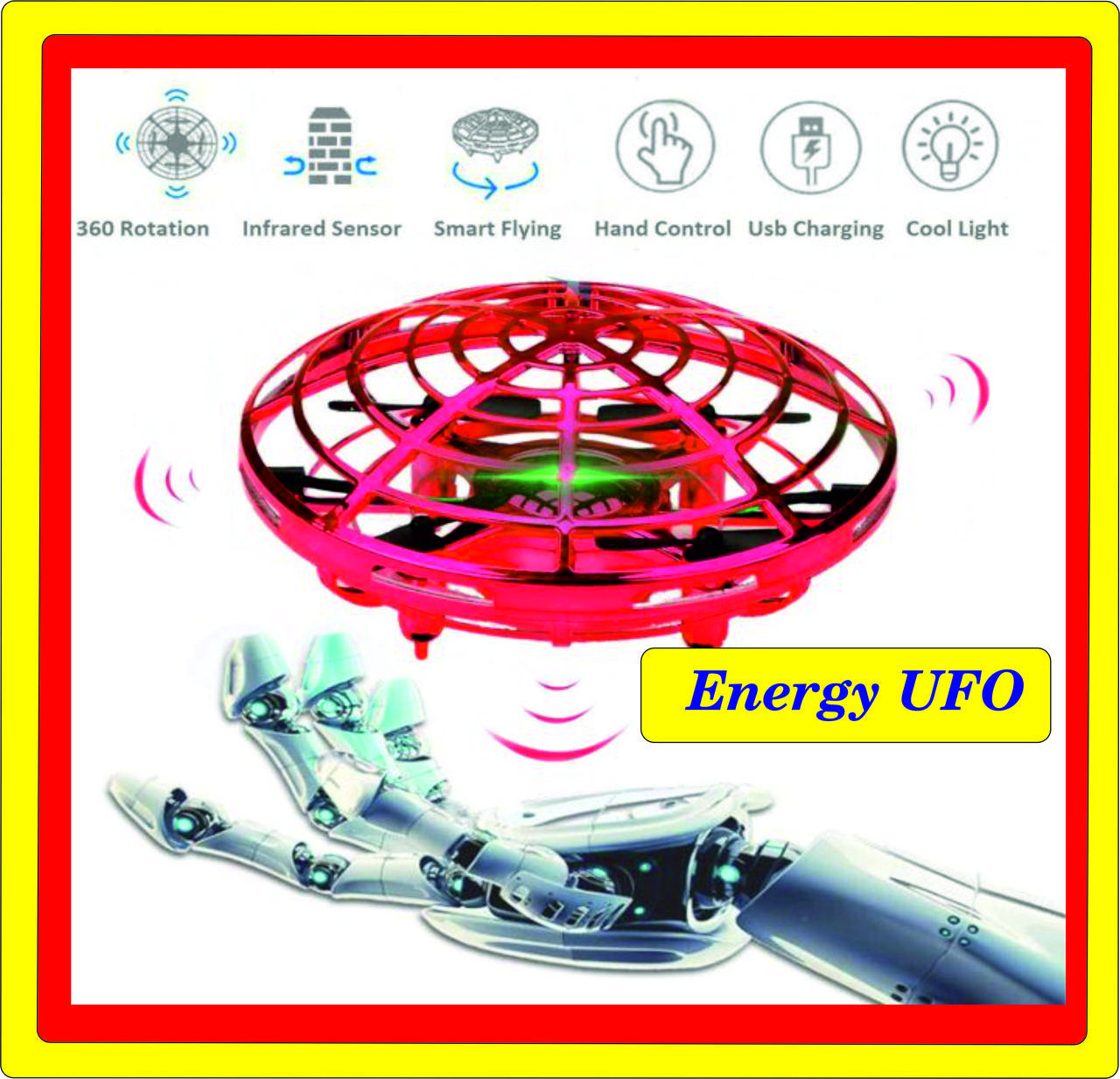 

Квадрокоптер UFO ENERGY мини дрон спинер летающая тарелка
