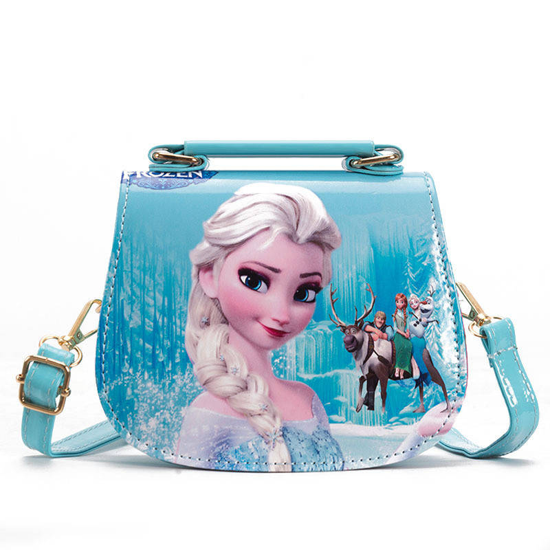 

Cумка детская для девочки 3-6 лет на плечо Frozen Холодное сердце Голубая ( код: IBD017L )
