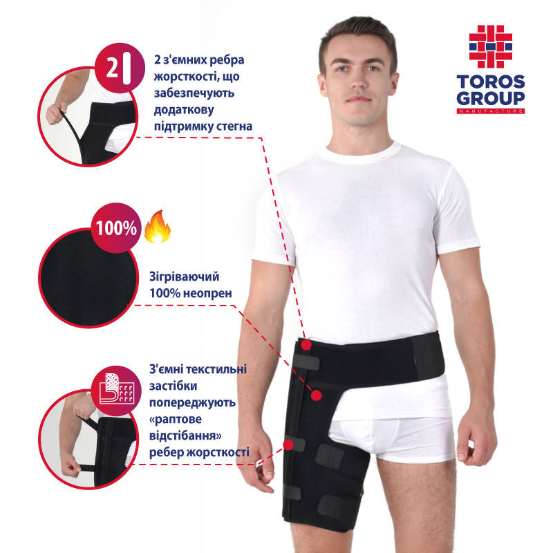 

Бандаж на тазобедренный сустав с ребрами жесткости TOROS-GROUP