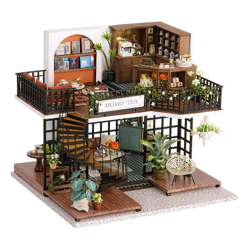 

DIY House румбокс дом для самостоятельной сборки Forest Teashop, Белый