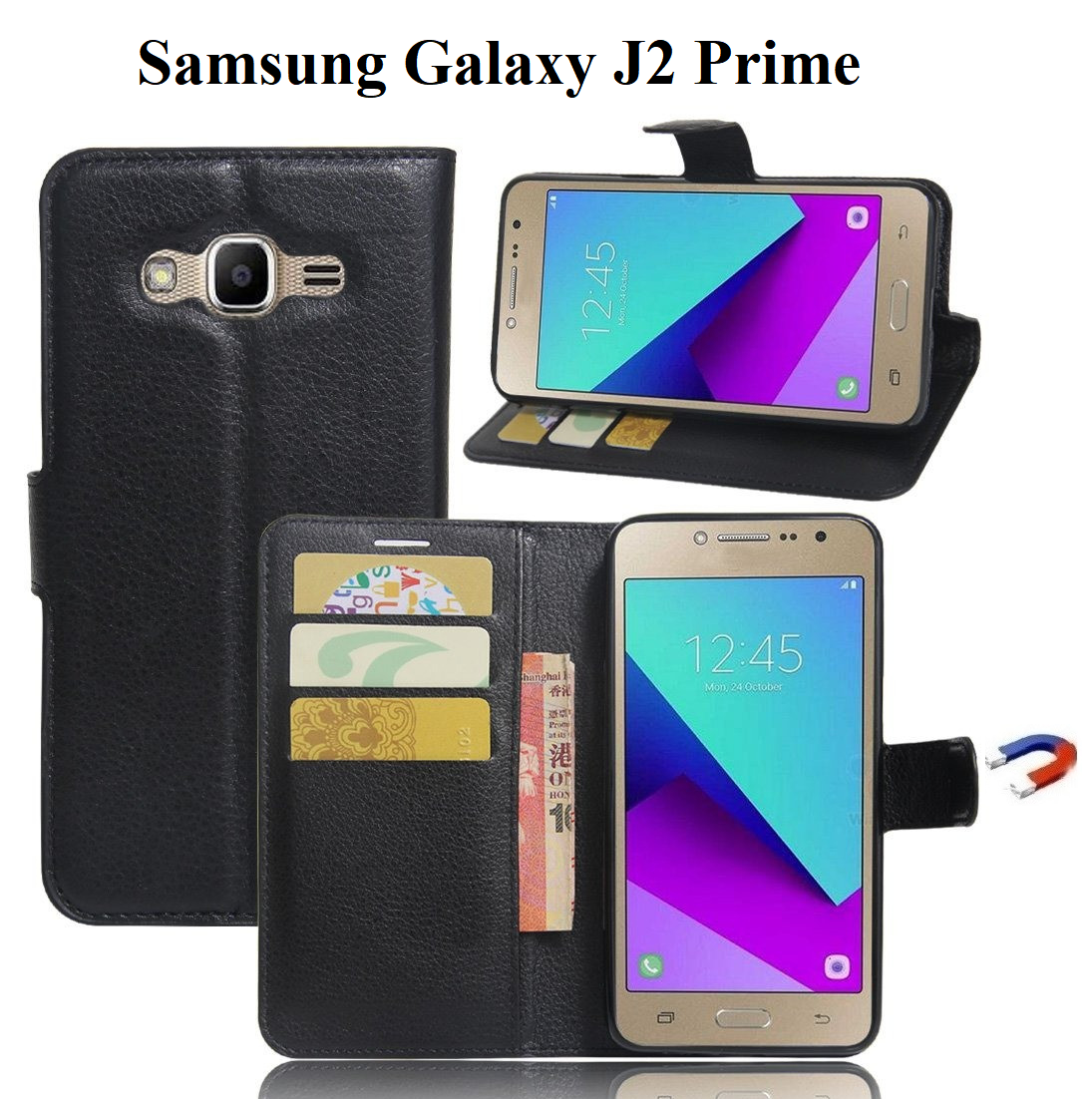 

Чехол книжка Wallet для Samsung Galaxy J2 Prime (G532), Черный