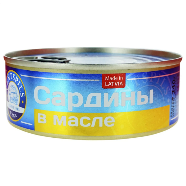 

Рижские Сардины в масле Ventspils 240г