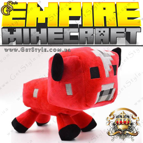 

Королевская грибная корова из Minecraft - "King's Mooshroom" - 21 х 17 см, Красный