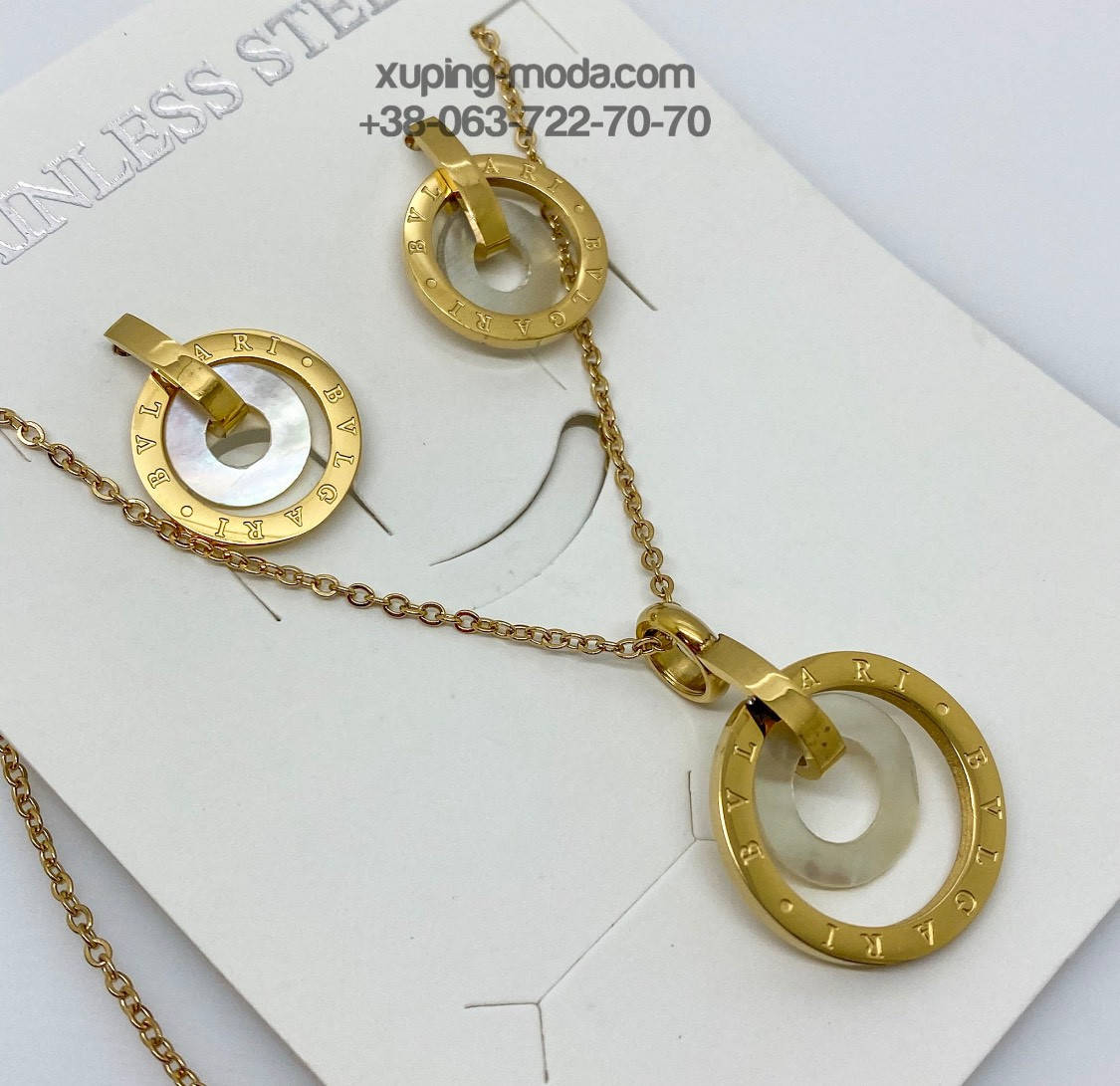 

Набор украшений bvlgari. Перламутр