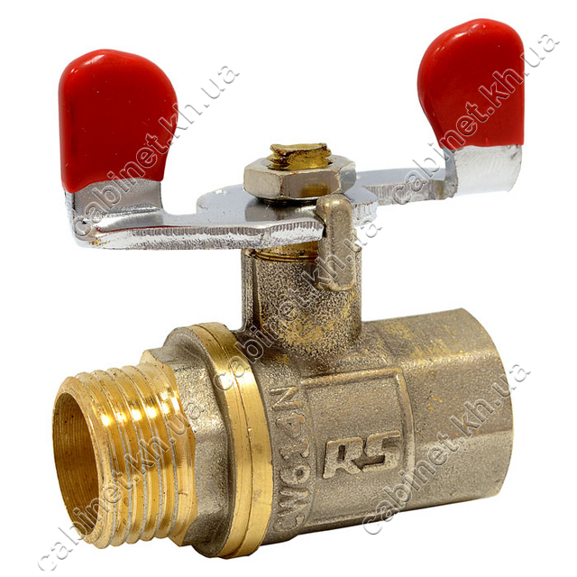 

Кран шаровый STA 1/2" В/Н с ручкой бабочка