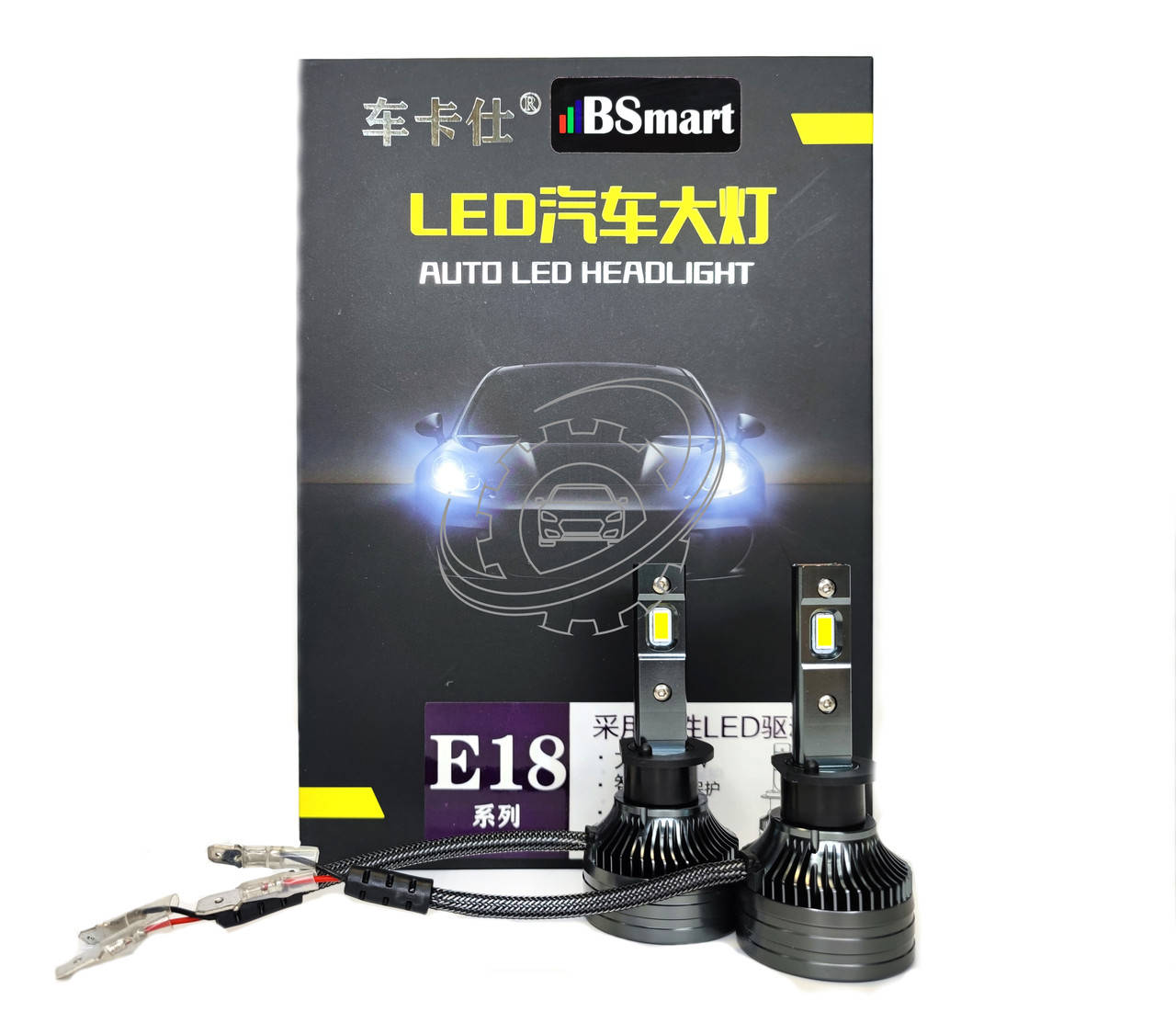 

Автолампы LED BSmart E18 диод CSP H1 10000Лм 80Вт 6000K 12В Canbus
