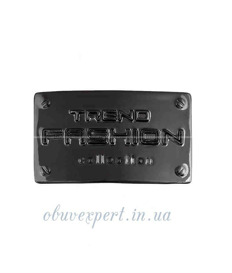 

Декоративна табличка "TREND FASHION collection" 25*41 мм чорний нікель, Черный