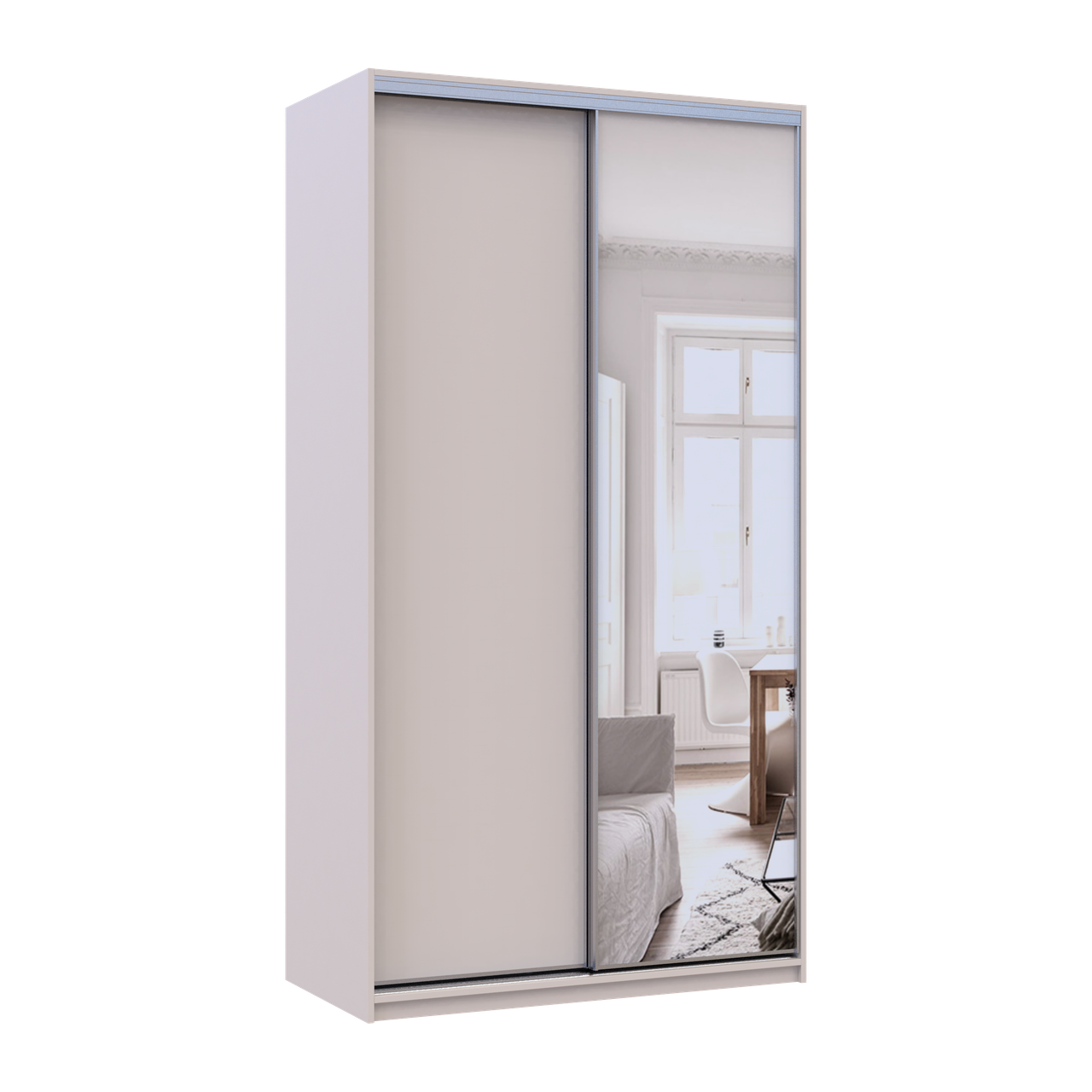 Шафа купе Doros Сіті Лайт Кашемір 1 ДСП / 1 дзеркало 120х60х225 (80736335) 3