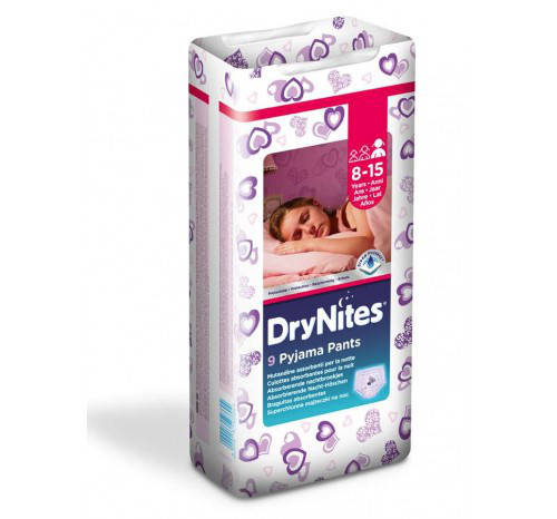 

Huggies DryNites 8-15 9 шт. для девочек, Белый