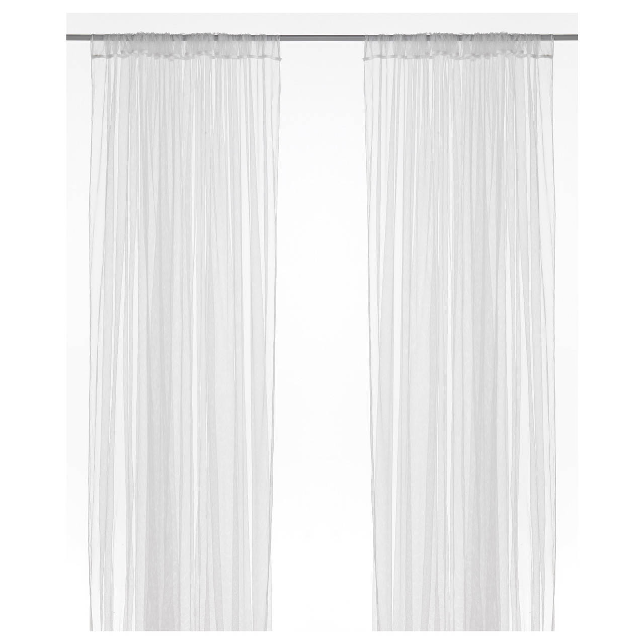 

ЛИЛЛЬ Гардины, 2 шт., белый, 280x300 см 10070262 ИКЕА, IKEA, LILL