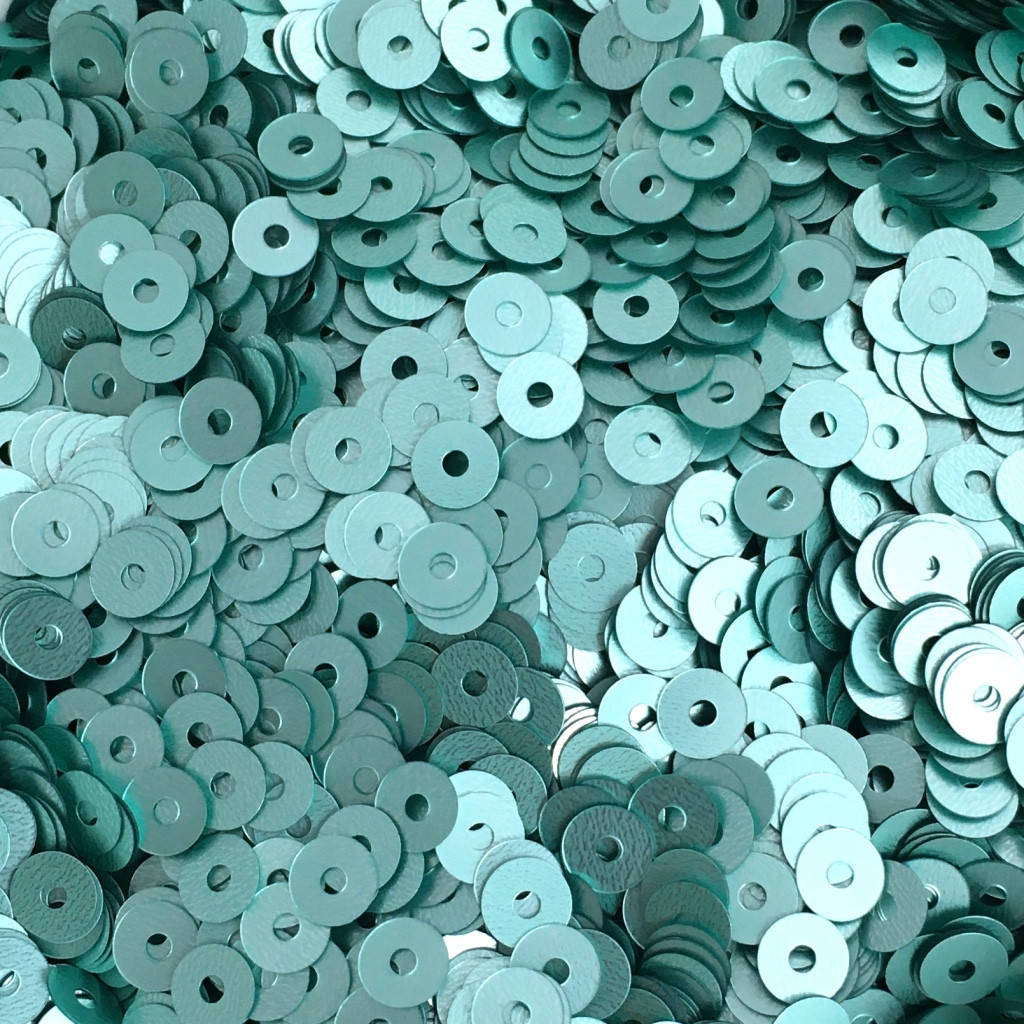 

Пайетки Турция 4 мм. Круглая плоская. Аквамарин (Матовый металлик). 5 гр., Морская волна