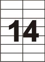 

Бумага самоклеящаяся формата A4 (Этикеток на листе14 шт. размер105х42,4 мм)