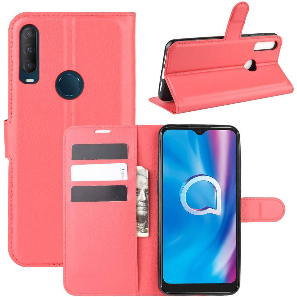 

Чехол-книжка Litchie Wallet для Alcatel 1SE (5030D) Red, Красный