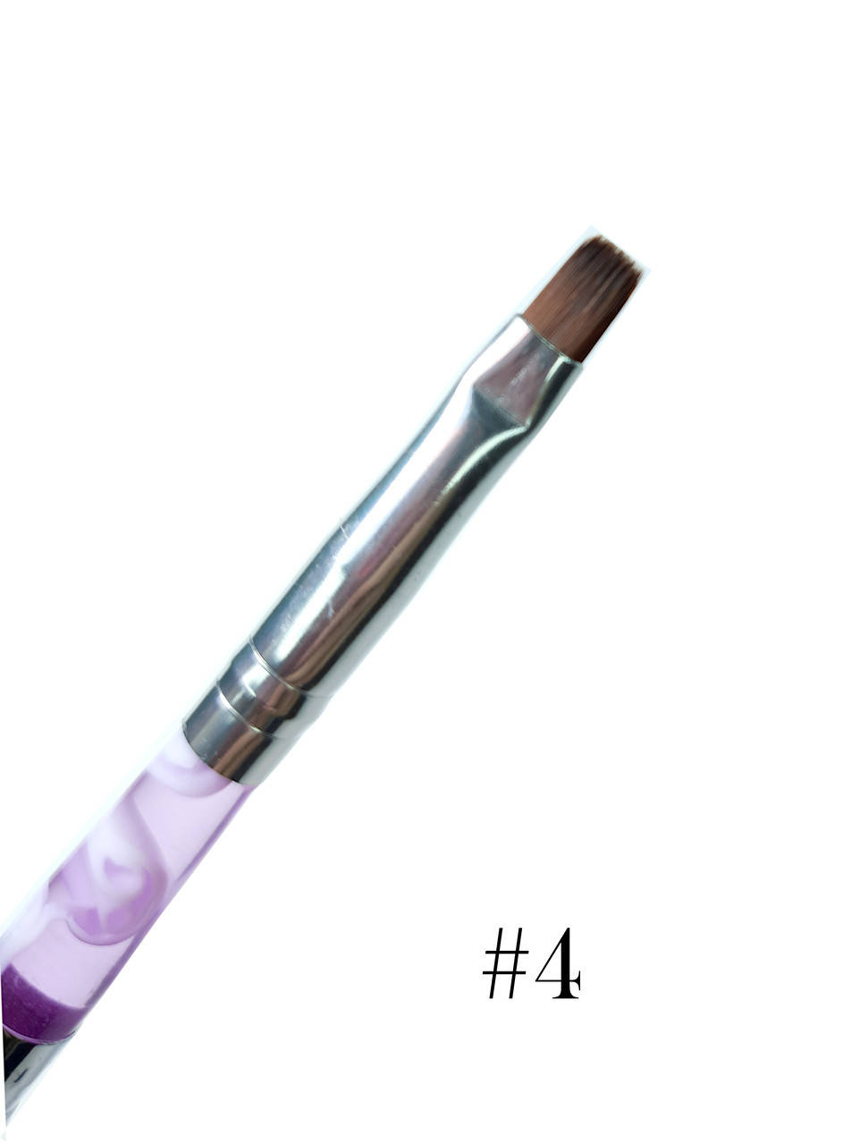 

Кисть для геля прямая со складной ручкой №4 / Искусственный ворс, комбинированная ручка