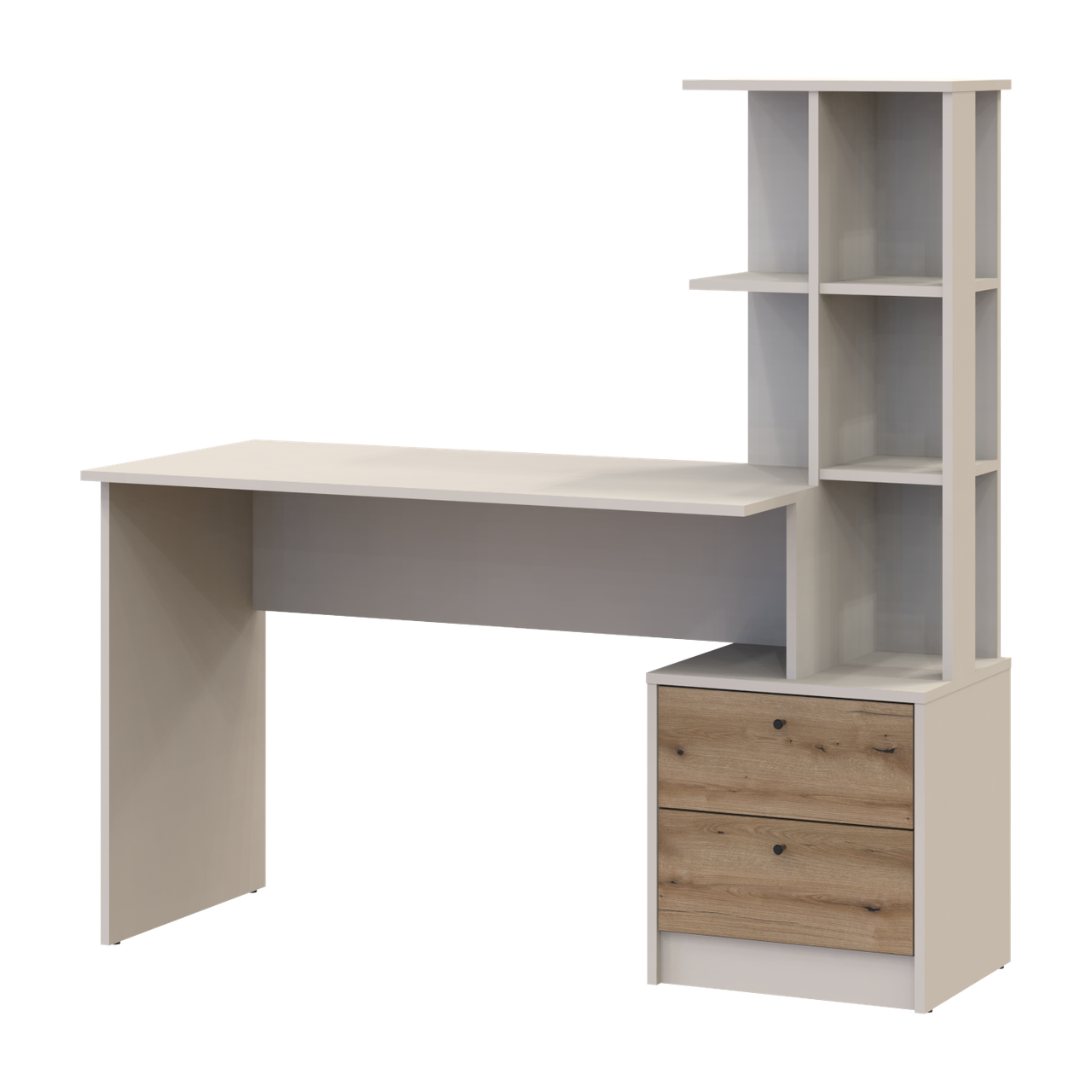 Офісний стіл Doros Т7 Кашемір/Дуб Евок 136х55х138 (41516059) 2