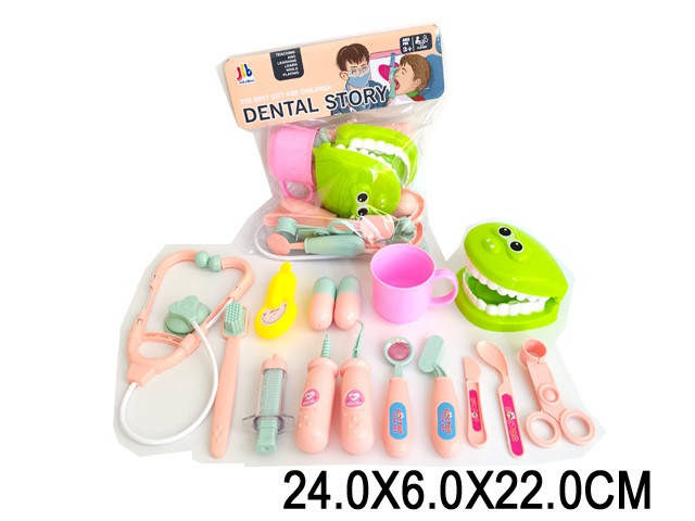 

Доктор "Стоматолог" стоматолог, стетоскоп, шприц, инструменты, в п/э 24*6*22см /72-2/