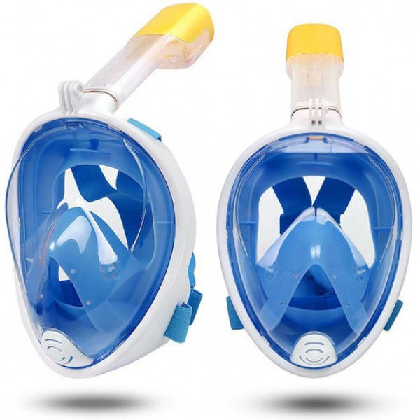 

Универсальная маска Размер S/M для плавания снорклинга Easy BREATH (S/M) Синяя Полнолицевая Original
