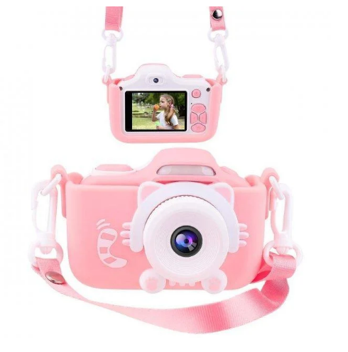 

Фотоаппарат детский котик Kidds GM-20 (Pink) | Детская камера котик