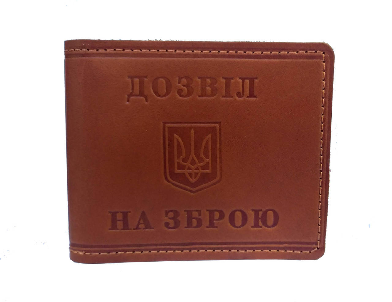 

Обложка разрешение на оружие коричневая из натуральной кожи, Коричневый