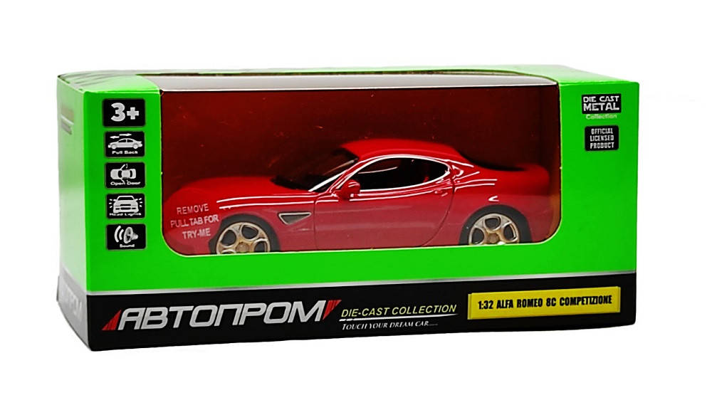 

Машинка автопром Alfa romeo 68316, Красный