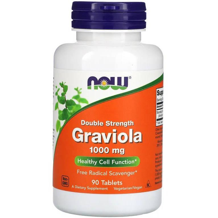 

Гравиола NOW Foods "Graviola" двойная концентрация, 1000 мг (90 таблеток)