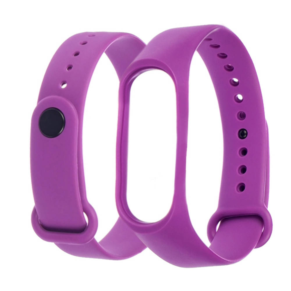 

Ремешок силиконовый для Xiaomi Mi Band 3/ 4 тёмно-фиолетовый