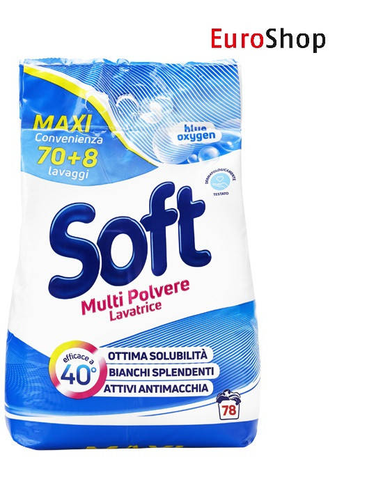 

Стиральный порошок SOFT MULTI POLVERE Blue Oxygen 4680 гр - 70 + 8 стирок