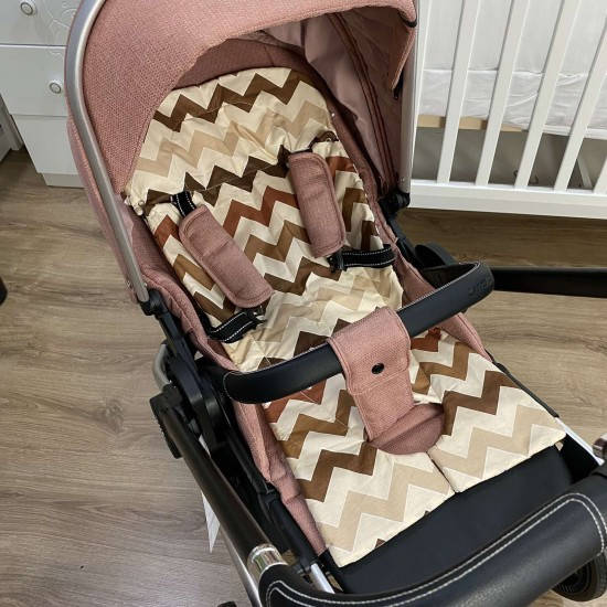 

Матрасик-вкладыш хлопковый тонкий Зиг-заг/треугольники ТМ Milagrosa