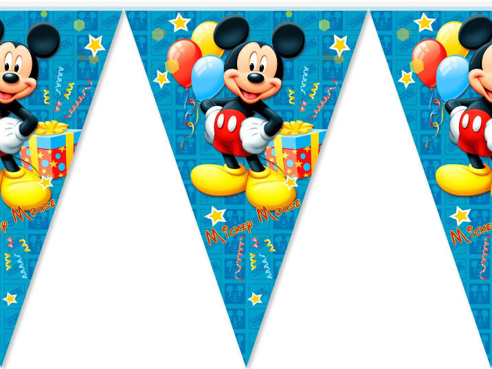 

Флажки гирлянды, вымпел "Микки Маус"