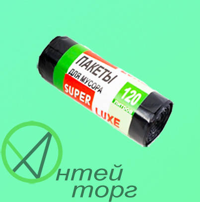

Пакети для сміття "Super Luxe" 120л 10шт в рулоні (270грам)