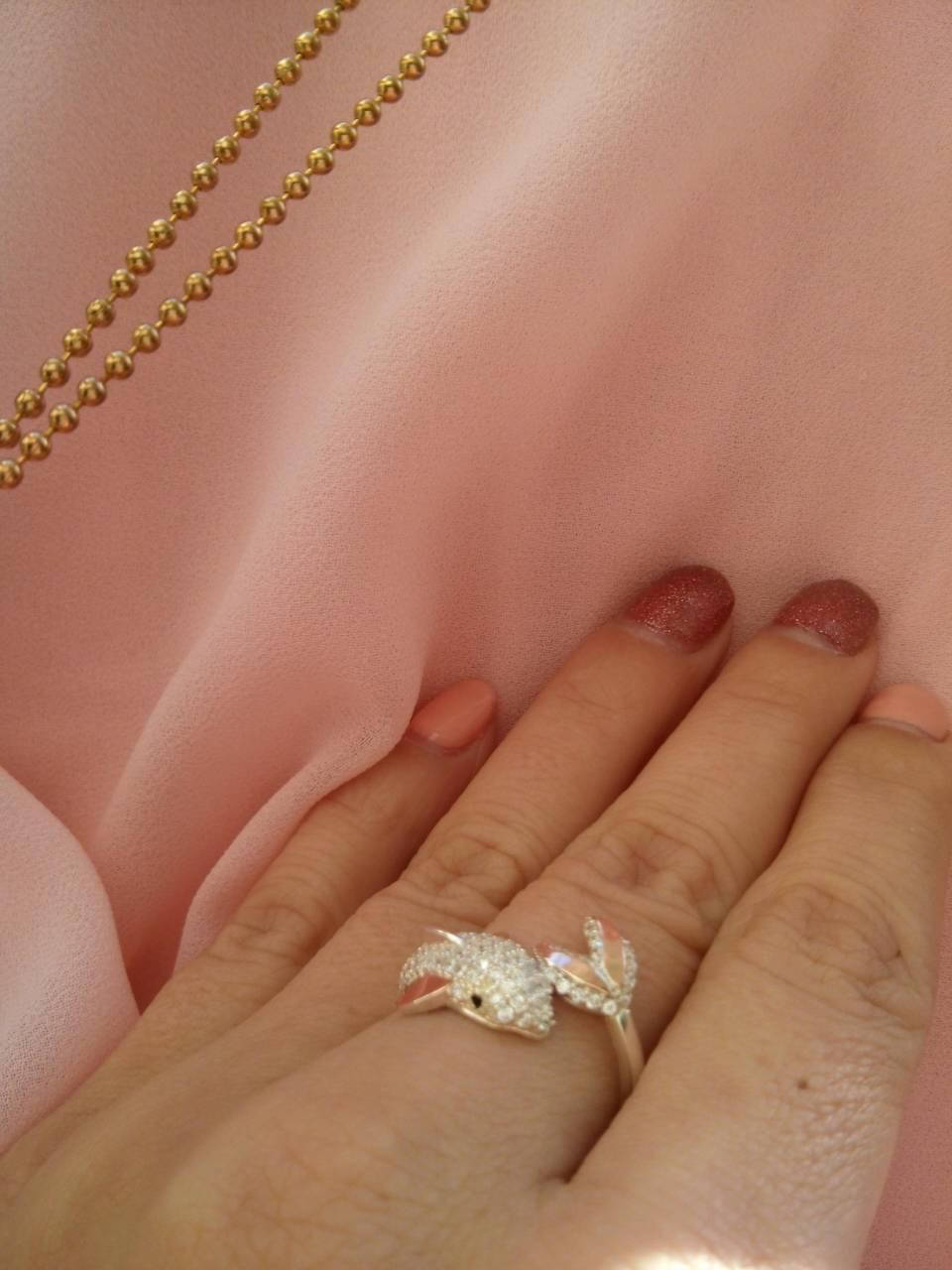 

Кольцо серебряное с цирконами Дельфин"Г"