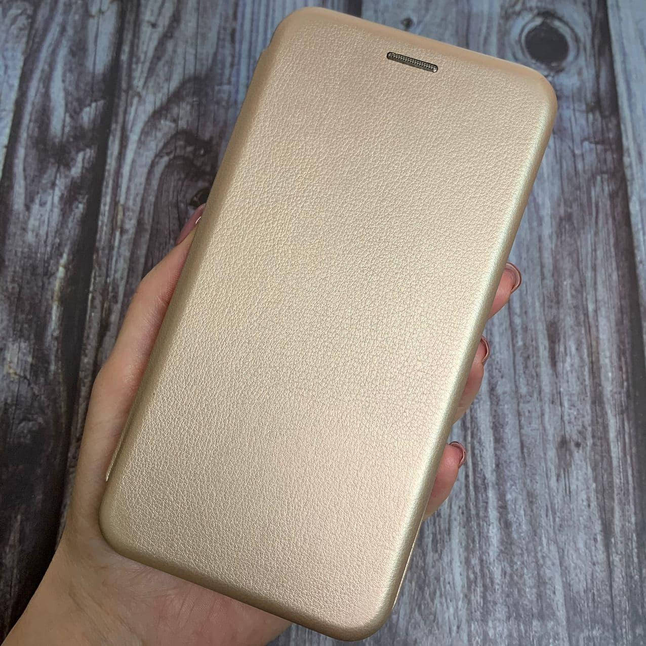 

Чехол книга для Xiaomi Redmi Note 4x с эко кожи с подставкой книжка на телефон сяоми нот 4х золотая STN