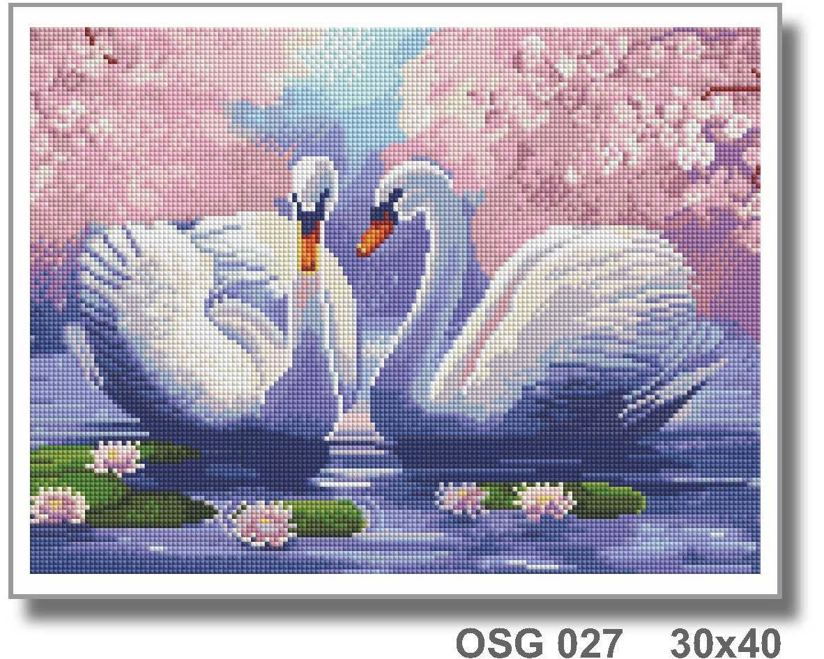 

Алмазна мозаїка "Лебеді" 30*40 см