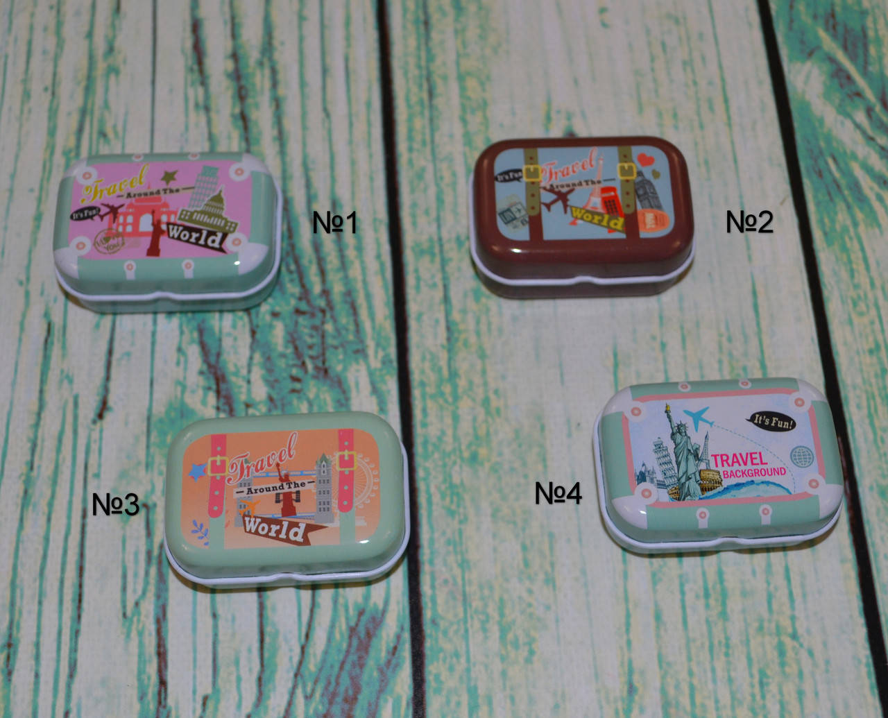 

Жестяная коробочка 6х4х2,5см принт "Почтовые марки" 1-4 №2