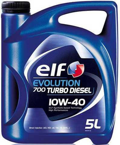 

Масло моторное 10W40 Elf Evolution 700 Turbo Diesel 10W40 кан 5л. (Пр-во Elf) 214121