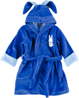 

Халат велюровый синий с ушками 92 размер