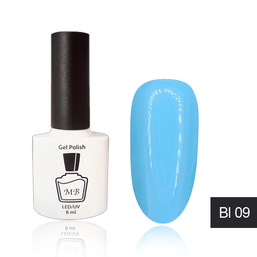 

Гель-лак MB Bl-09 яркий голубой Blue Collection, эмаль 8 мл