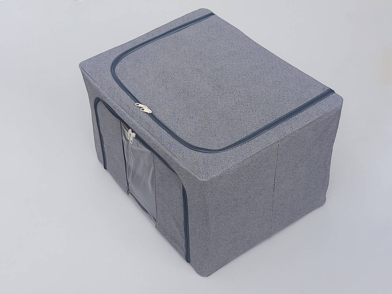 

Коробка органайзер для хранения размер 50 40 33 см серый цвет