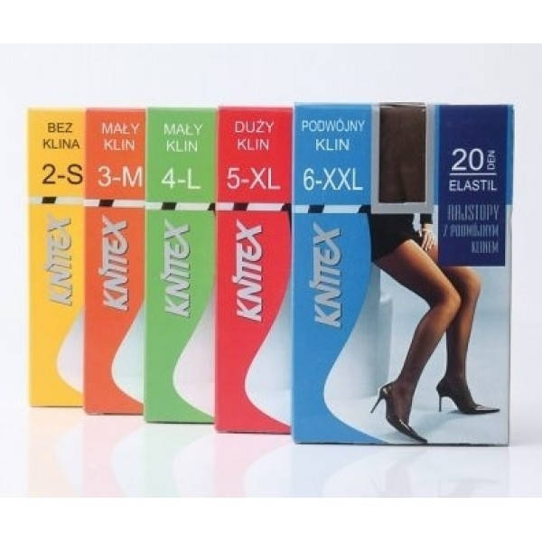 

Колготки женские KNITTEX ELASTIL PODWÓJNY KLIN, 20 ден, размер  (xxl, Бежевый